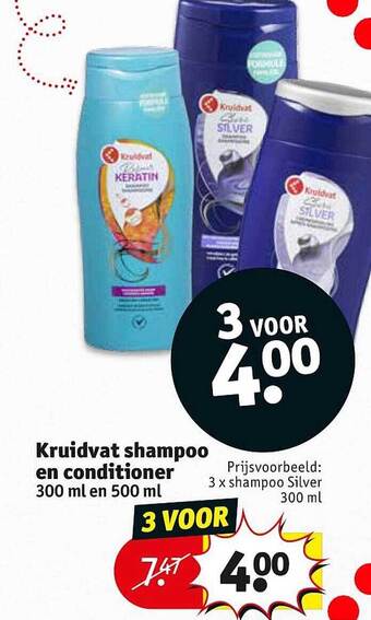 Kruidvat Kruidvat Shampoo En Conditioner aanbieding