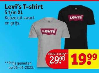 Kruidvat Levi's T-shirt aanbieding