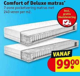 Kruidvat Comfort Of Deluxe Matras aanbieding