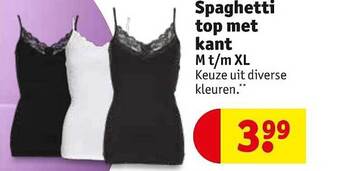 Kruidvat Spaghetti Top Met Kant aanbieding
