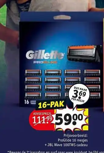 Kruidvat Proglide 16 Mesjes Gillette aanbieding
