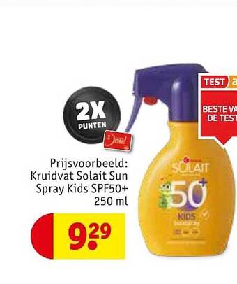 Kruidvat Kruidvat Solait Sun Spray Kids Spf50+ aanbieding