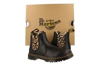 Berca Shoes Dr. Martens Laars Meisjes Maat 28/36 2976 Leonore Chelsea Boot Met Rits - Zwart aanbieding