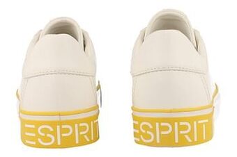 Berca Shoes Esprit Sneaker Laag Dames Pamela Lace Up Trend Okergeel - Wit aanbieding