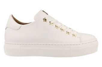 Berca Shoes Scapa Sneaker Laag Dames Volledig Leder Trend Clean White - Wit aanbieding