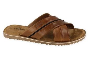 Berca Shoes S. Oliver Slipper Herenvolledig Leder - Cognac aanbieding