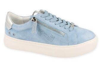 Berca Shoes Nathan-Baume Veterschoen Dames Volledig Leder Functionele Rits - Blauw aanbieding