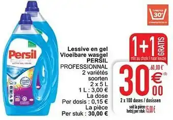 Cora Lessive en gel vloeibare wasgel persil professionnal aanbieding