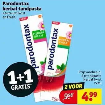 Tandpasta herbal twist
