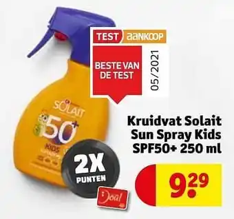 Kruidvat Kruidvat solait sun spray kids spf50+ aanbieding