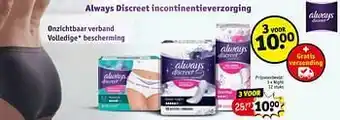 Kruidvat Always discreet night aanbieding