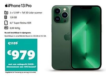 Base Apple iphone 13 pro aanbieding