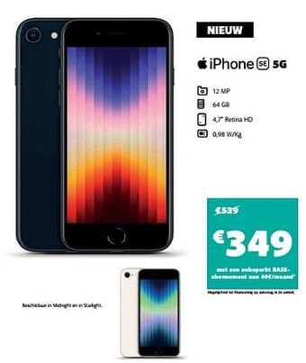 Base Apple iphone se 5g aanbieding