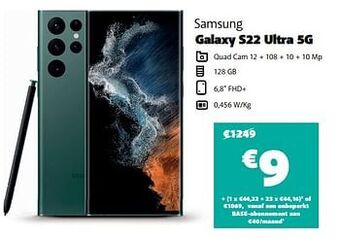 Base Samsung galaxy s22 ultra 5g aanbieding