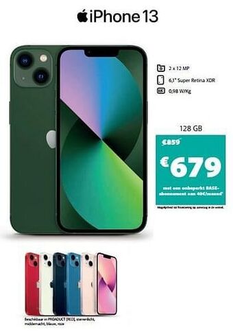 Base Apple iphone 13 128 gb aanbieding