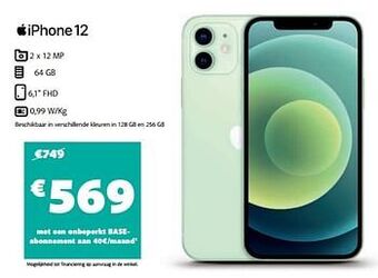 Base Apple iphone 12 aanbieding
