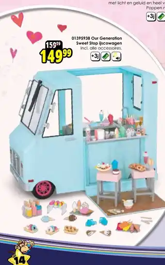 ToyChamp 01395938 Our Generation Sweet Stop ijscowagen aanbieding