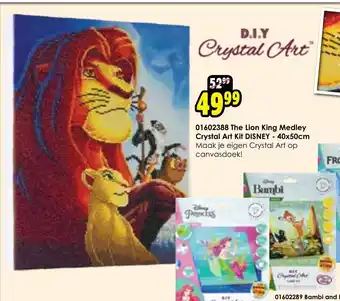 ToyChamp 01602388 The Lion King Medley Crystal Art Kit Disney - 40x50cm aanbieding
