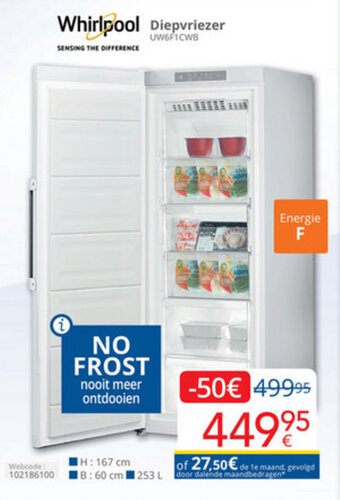 Eldi Whirlpool Diepvriezer aanbieding