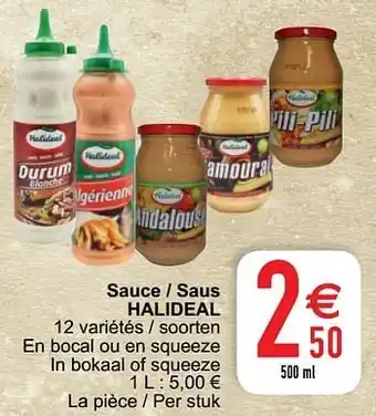 Cora Sauce - saus halideal aanbieding