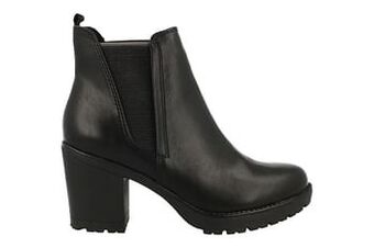 Berca Shoes Marco Tozzi Enkellaars Dames Trend Blokhak - Zwart aanbieding