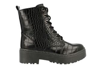 Berca Shoes Super Cracks Bottine Dames Trend Dierenprint - Zwart aanbieding