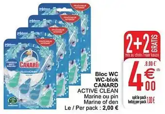 Cora Bloc wc wc-blok canard active clean aanbieding