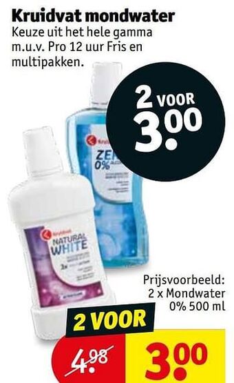 Kruidvat Kruidvat mondwater aanbieding