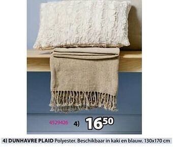 Jysk Dunhavre plaid aanbieding