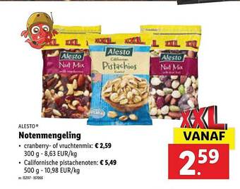 Lidl Alesto Notenmengeling aanbieding