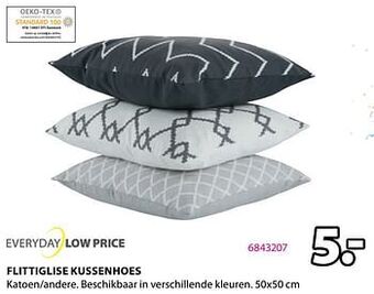 Jysk Flittiglise kussenhoes aanbieding