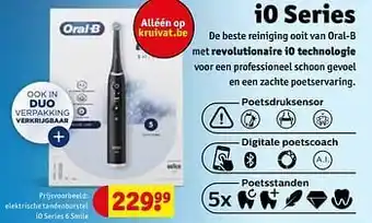 Kruidvat Oral-b elektrische tandenborstel io series 6 smile aanbieding