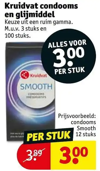 Kruidvat Condooms smooth aanbieding