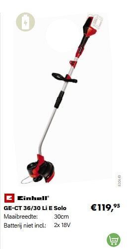 Multi bazar Einhell ge-ct 36-30 li e solo aanbieding