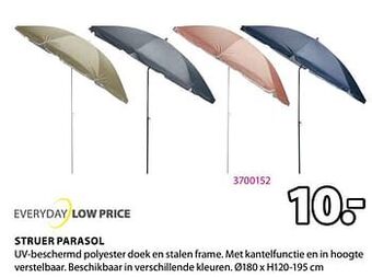 Jysk Struer parasol aanbieding