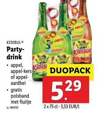 Lidl Kidibul Partydrink aanbieding