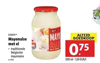 Lidl Kanya Mayonaise Met Ei aanbieding