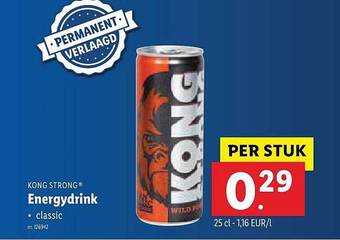 Lidl Kong Strong Energydrink aanbieding