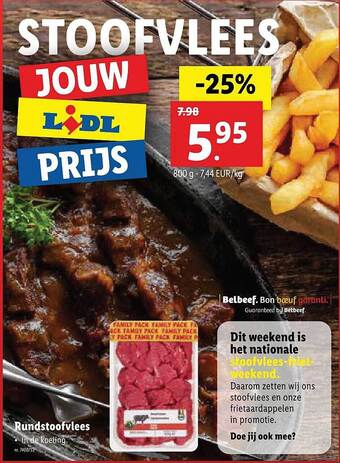 Lidl Rundstoofvlees aanbieding