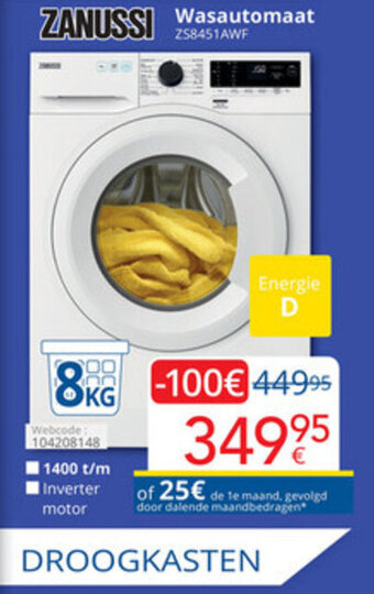Eldi Zanussi Wasautomaat aanbieding