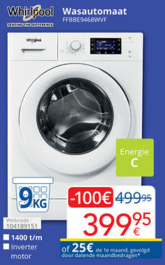 Eldi Whirlpool Wasautomaat aanbieding