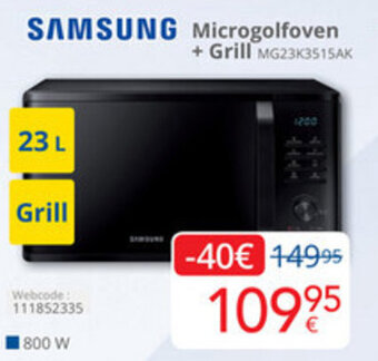 Eldi Samsung Microgolfoven + Grill aanbieding