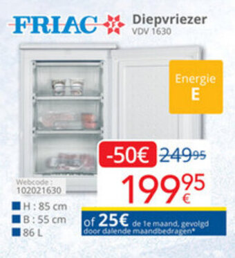 Eldi Friac Diepvriezer aanbieding