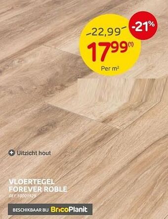 Brico Vloertegel forever roble aanbieding