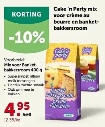 AVEVE Cake ‘n party mix voor banketbakkersroom aanbieding