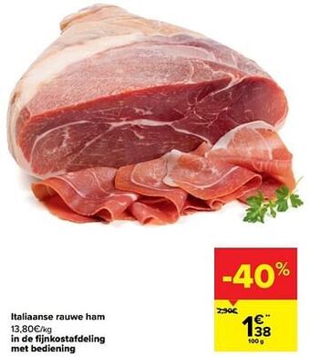 Carrefour Italiaanse rauwe ham aanbieding