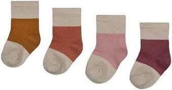 HEMA HEMA Babysokken Met Bamboe Kleurblokken - 4 Paar Wit (wit) aanbieding