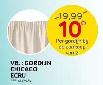Brico Gordijn chicago ecru aanbieding