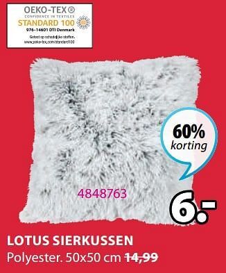 Jysk Lotus sierkussen aanbieding