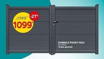Brico Dubbele poort nisa aanbieding